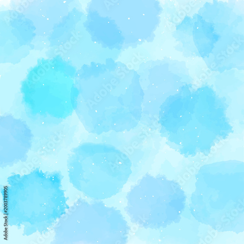 水彩風の水色ひんやり背景_正方形