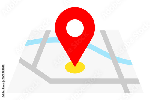 Free Download Simple map navigation UI vector with location pin and route - GFXLoad