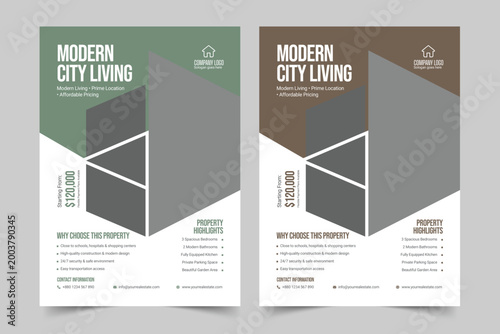 Real Estate Business Flyer Template, Property Sale Flyer Design