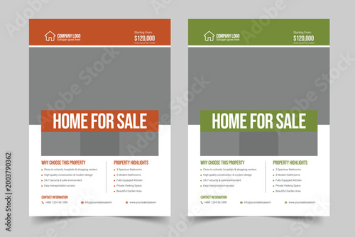 Real Estate Business Flyer Template, Property Sale Flyer Design