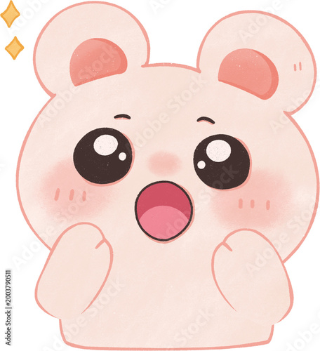 Cute Surprised Bear Big Reaction