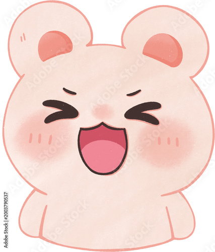 Cute Laughing Bear Happy Smile