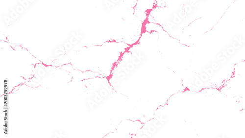 Pink marble texture with cracks and veins on white background