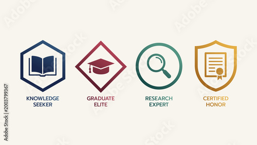 Education Learning and Academic Achievement Service Icon Set