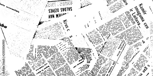 Distressed document overlay newspaper grunge paper design. overlay grainy scratch rough wall concrete article aged new latter vintage background.