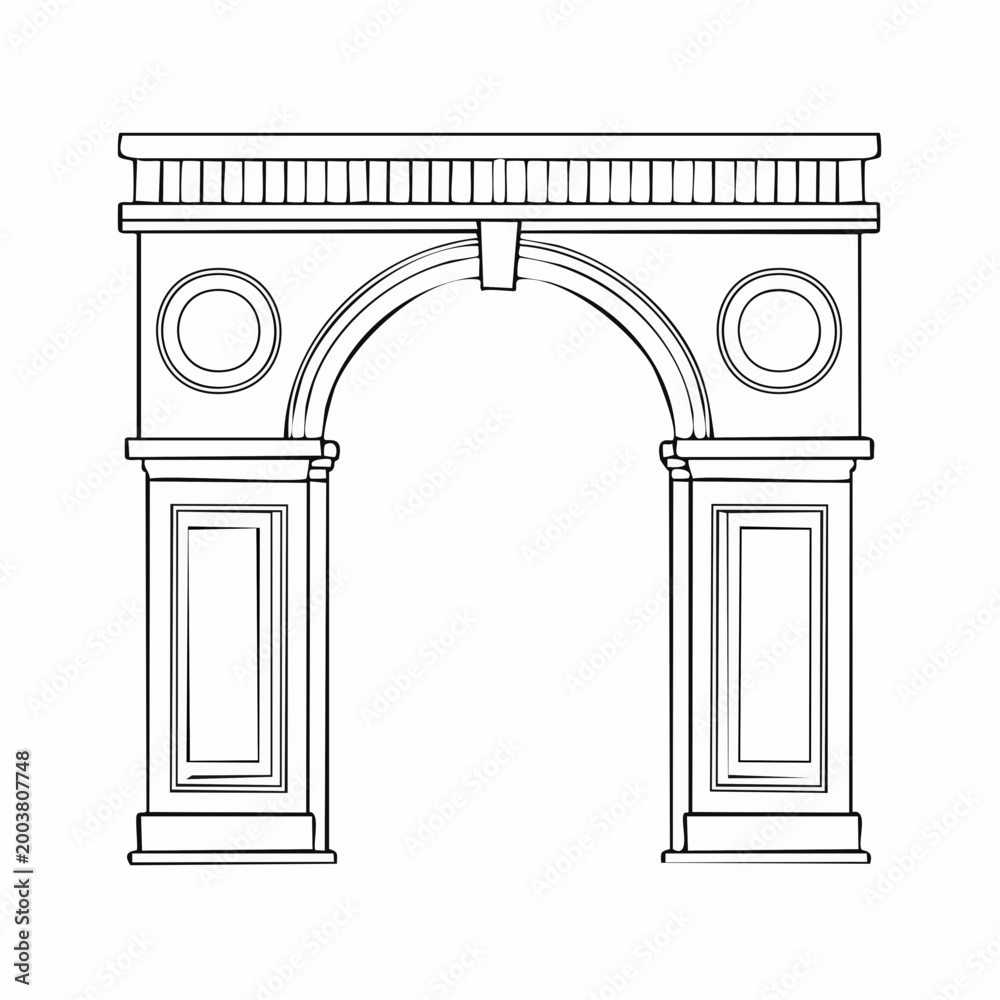 Fototapeta premium Classical Archway Illustration