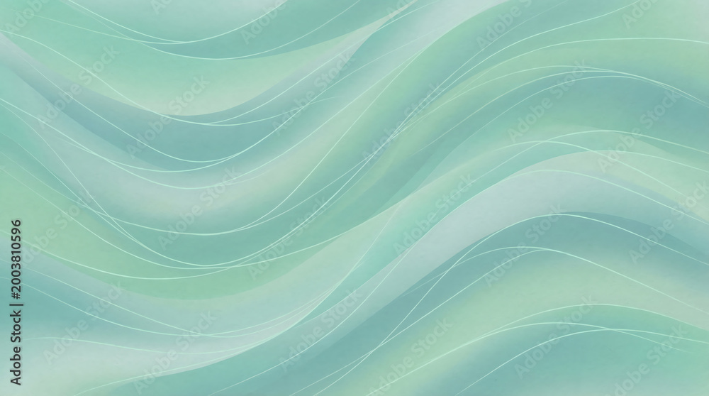 Fototapeta premium Soft pastel wave pattern flowing smoothly on light background Generative AI