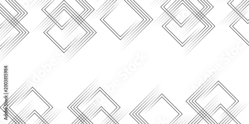 Bild auf Leinwand Minimal thin curve black and white gradient stripe diagonal line smooth dynamic tech transparent fabric pattern design