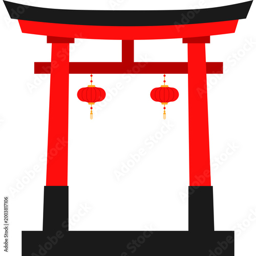Chinese Gate Illustration
