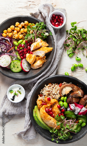Принти на полотні Vegetarian dish. Healthy food concept.