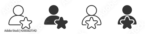 Fotografía User rating icons set, Favorite user symbols, Customer review icons, Profile rat