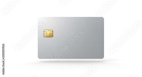 Blank Silver Smart Card with Gold Chip