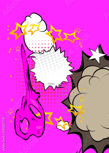 Obraz na płótnie Cartoon background, comic book backdrop