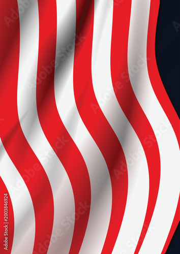 American flag with fourth of july text on dark blue background