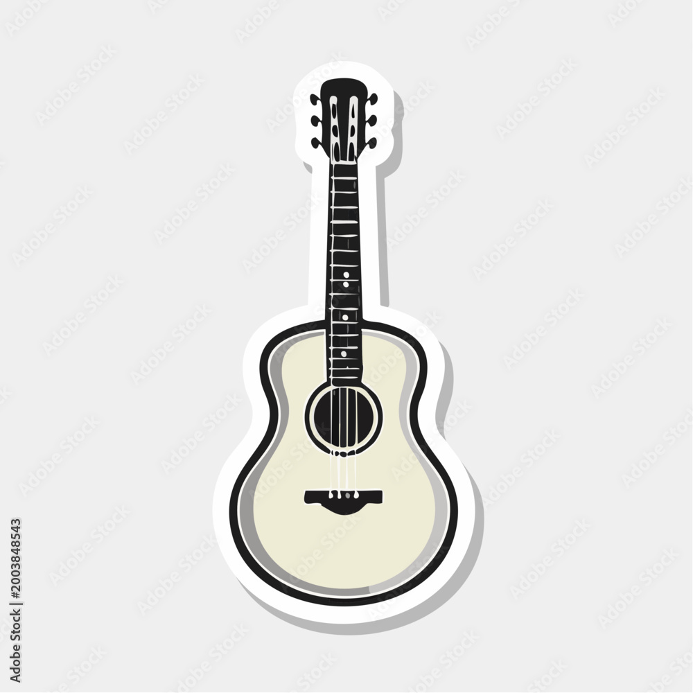 Obraz premium Acoustic Guitar Illustration