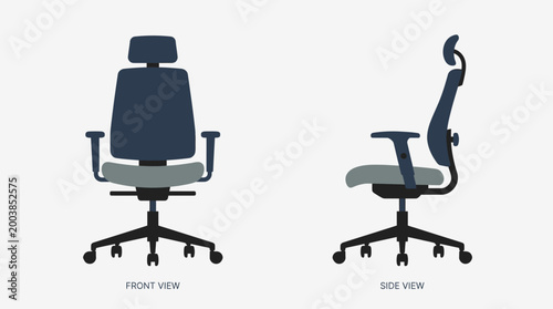 Ergonomic office chair with adjustable features.