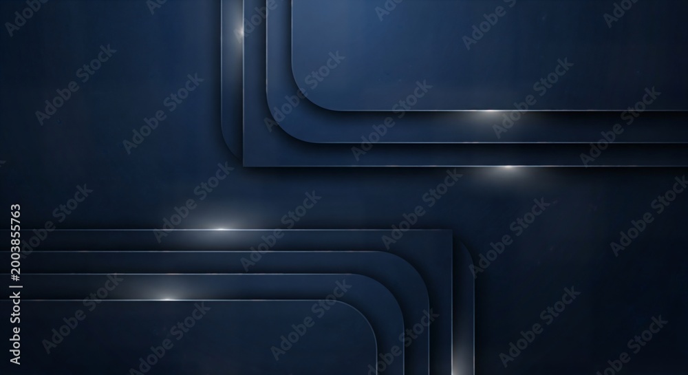 Fototapeta premium Layered dark blue abstract background with subtle light reflections and textured surface