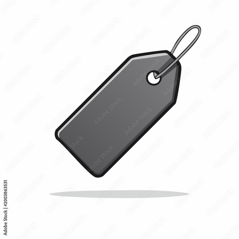 Fototapeta premium Blank Gray Price Tag Icon