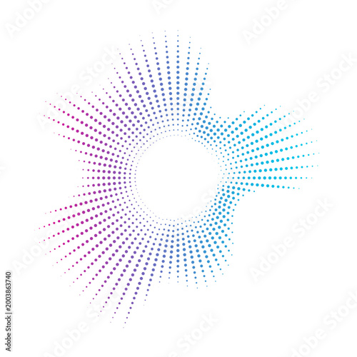 Fotografie A professional abstract vector illustration of a circular sound equalizer icon f