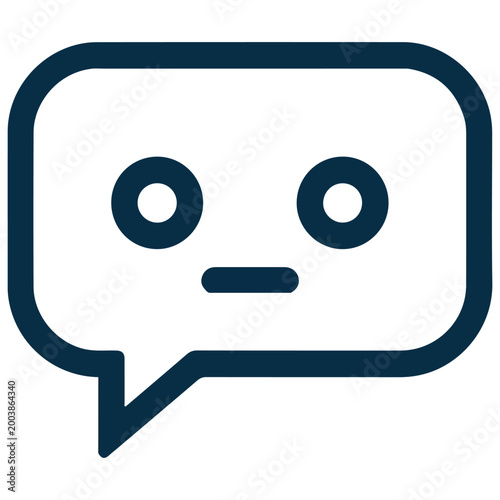 AI chatbot vector icon in speech bubble for artificial intelligence customer support and virtual assistant.