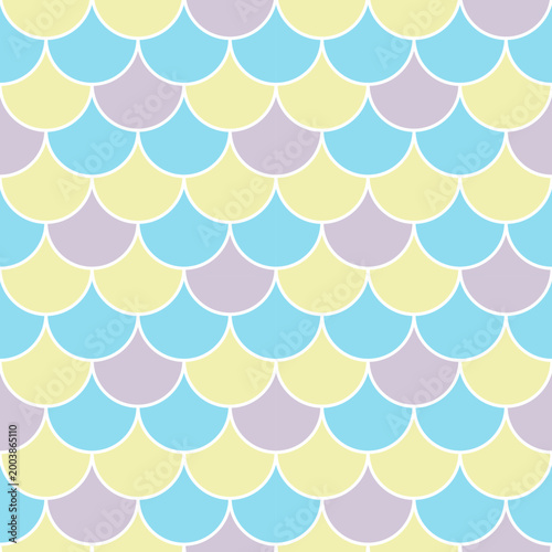 Pastel fish scale seamless design pattern background. Pastel fish scale seamless design pattern background, wrapping, card, vector fish scale with colorful repeating pattern, sweet pastel colors. 