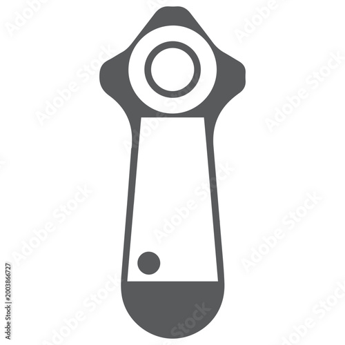 Industrial robotic arm vector icon for automation, factory manufacturing, and robotic technology concept.