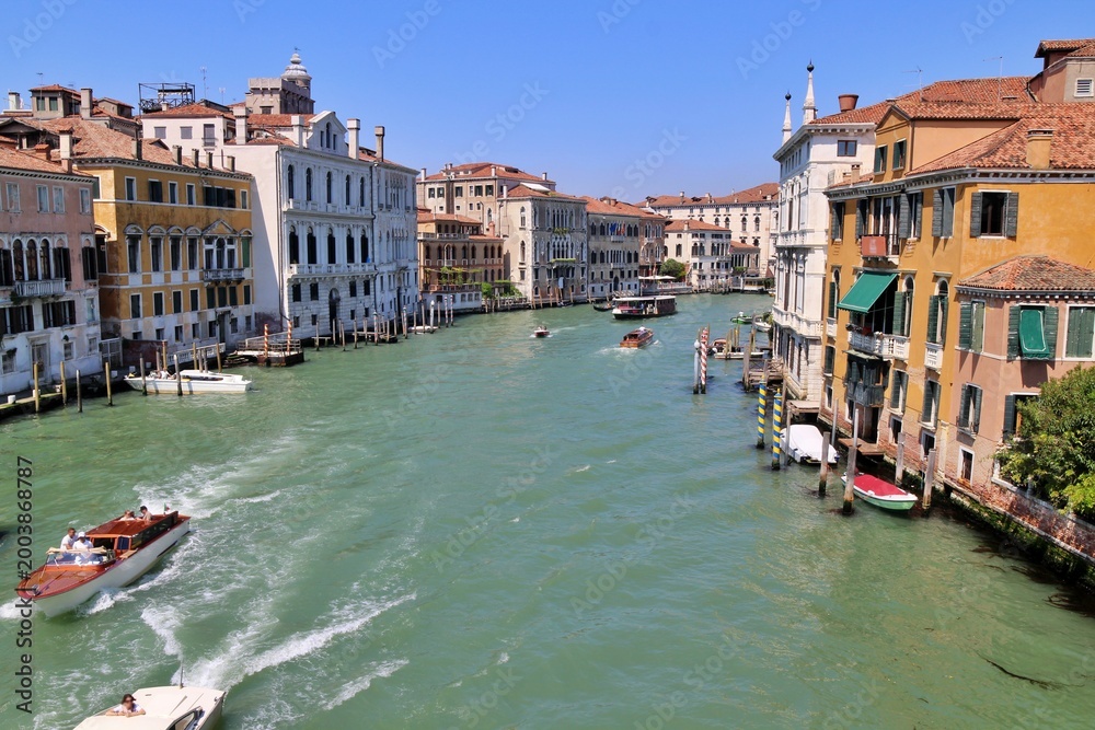 Obraz premium Grand Canal viewed from Ponte dell'Accademia in Venice, Italy