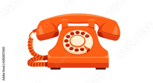 Schilderij op canvas Vintage Rotary Phone - Retro Communication Device