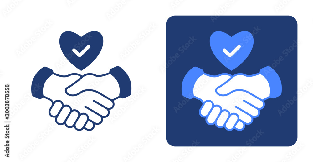 Fototapeta premium Trust icon, with contrast background.