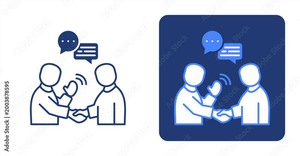 Fototapeta premium Greeting icon, with contrast background.