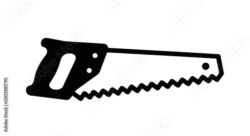 Fotografia Black silhouette of a handsaw