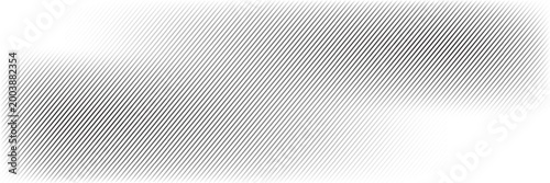 Slash line. Border with diagonal lines. Angle of tilt stripes. Black pattern of footer isolated vector on white background.