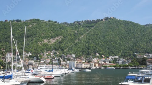 Como, Italy,2026,april,2nd, view of the harbour