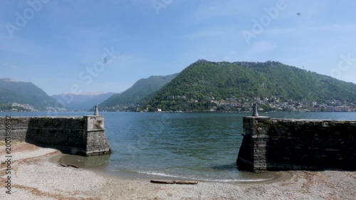 Como, Italy,2026,april,2nd, Villa Olmo dock