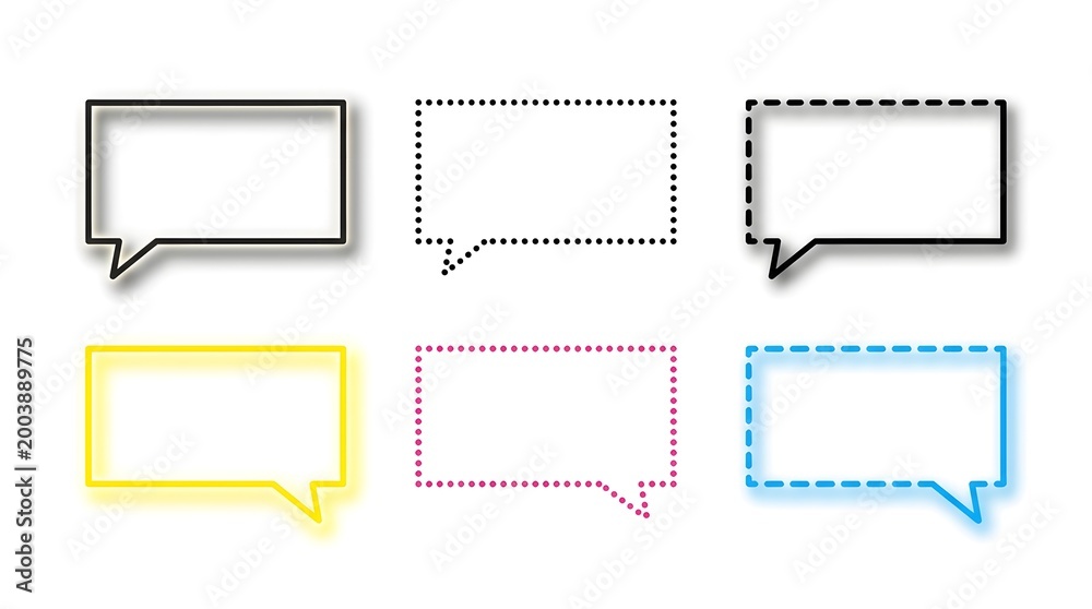Fototapeta premium colorful speech bubbles for comments and feedback