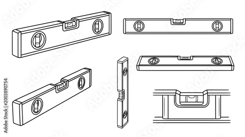 Isolated outlined bracket for construction vector art