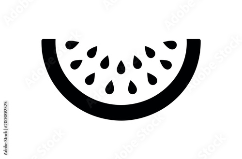 Juicy Fruit Slice Simple Silhouette