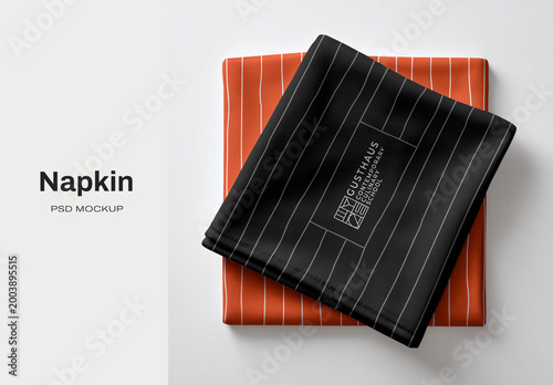 Elegant Napkin Mockup Design PSD