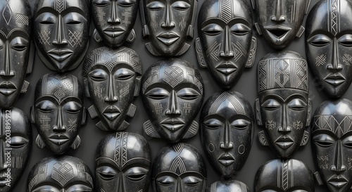 Shona Stone Hand-Carved Tribal Mask Background