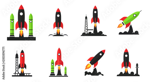 Tableau sur toile Rocket Launch Collection: Space Exploration, Innovation & Future Concepts