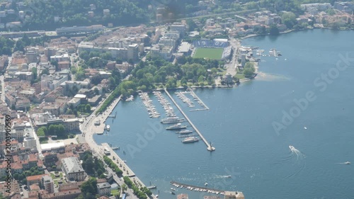 Como, Italy,2026,april,2nd, landscape of the lake from Brunate