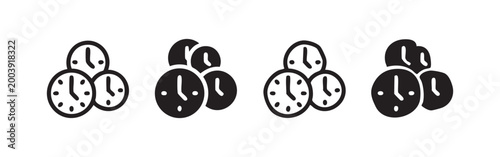 Canvas-taulu Clocks icon - time, schedule, deadline, punctuality, hours