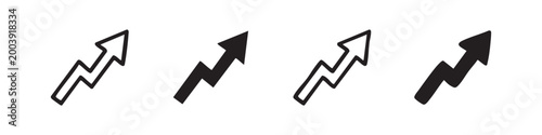 Foto Upward arrow icon - growth, increase, success, positive, trend