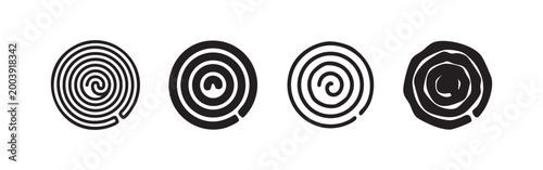 Slika na platnu Spiral icon - maze, pattern, rhythm, continuity, focus