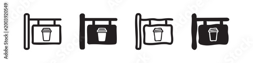 Four variations of a shaker bottle icon in black and white