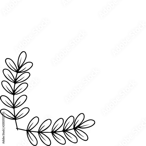 Leaf Line Corner Decoration