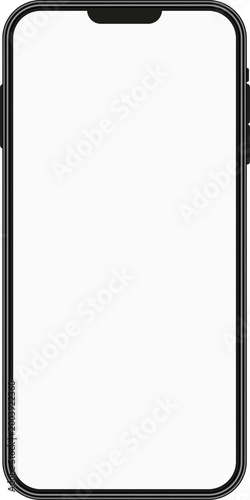Phone with free space. Smartphone and mobile phone mockup