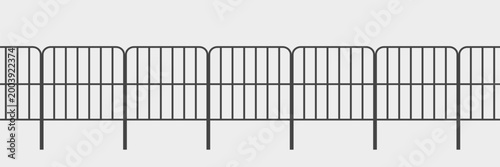 Square-shaped Decorative Garden Fence. Outdoor grid seamless pattern. Vector