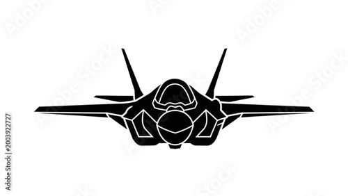 2D AutoCAD illustration of a sleek fighter jet in flight mode