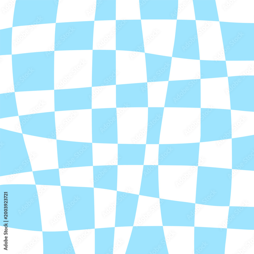 Fototapeta premium Warped Checkerboard Optical Pattern